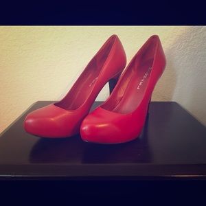 MK Red Leather Heels